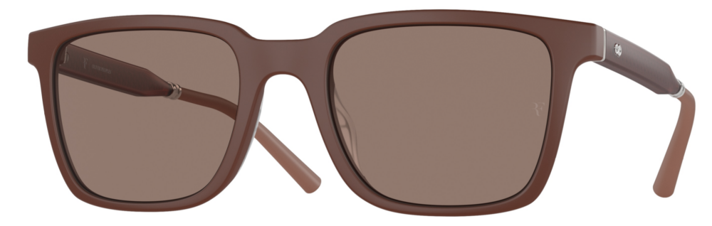 Lunettes de soleil Oliver Peoples Mr. Federer (OV5553SU 700253) avec monture en bio-nylon brique semi-mate et verres Sierra.