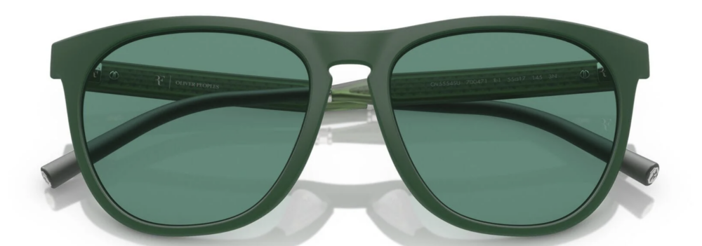 Lunettes de soleil Oliver Peoples R-1 (OV5554SU 700471) avec monture en bio-nylon ivraie semi-mat et verres Forêt.