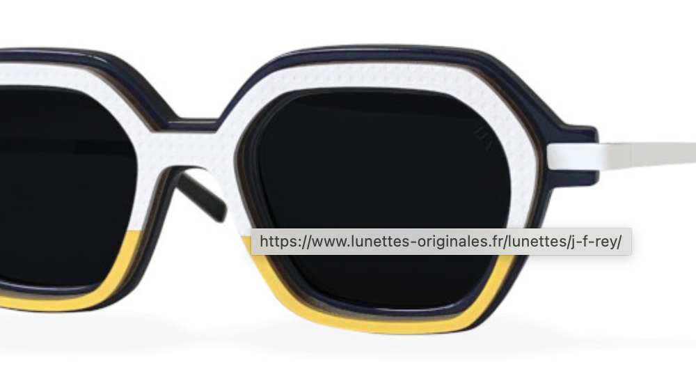 Lunettes solaires MOHO Blanc/Jaune de Clément Lunetier avec monture artisanale blanche et jaune, au design audacieux.