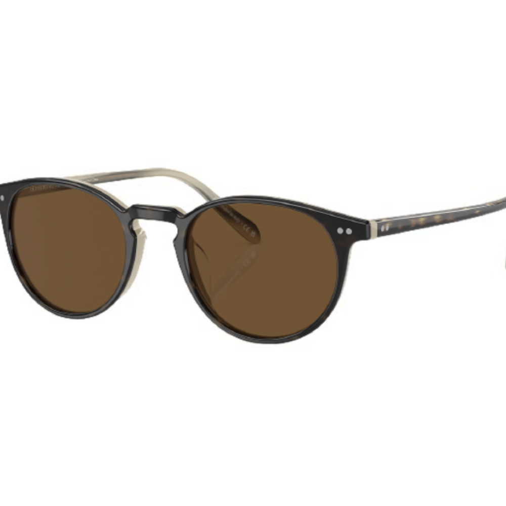 Lunettes de Soleil Oliver Peoples Riley Sun - Monture Horn et Verres Polarisés True Brown